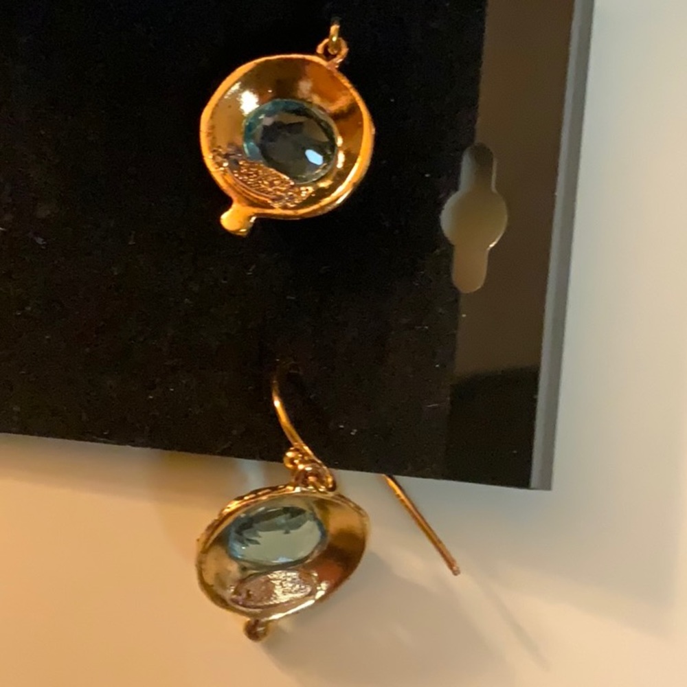 Porsamo Bleu Topaz drop earrings - Picture 3 of 5